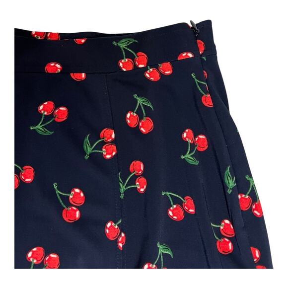 Talbots Cherry Print Womens skirt Flare Cherrygirl Cherries Secretary Office 8 - Picture 4 of 8